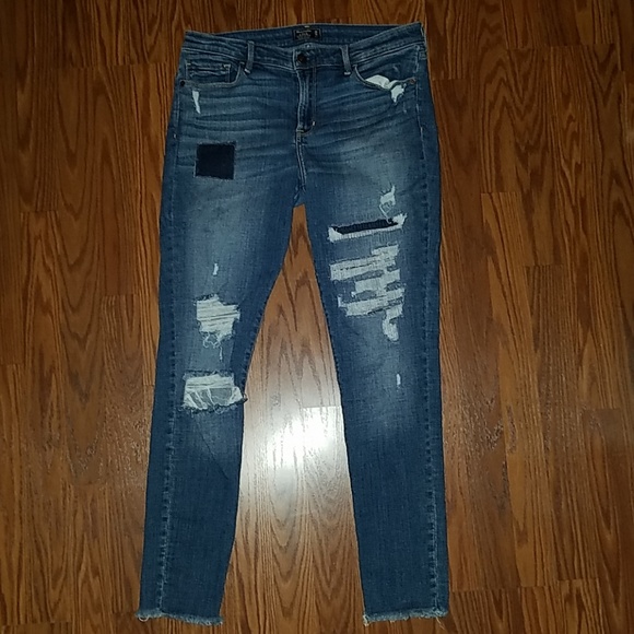 abercrombie harper low rise super skinny